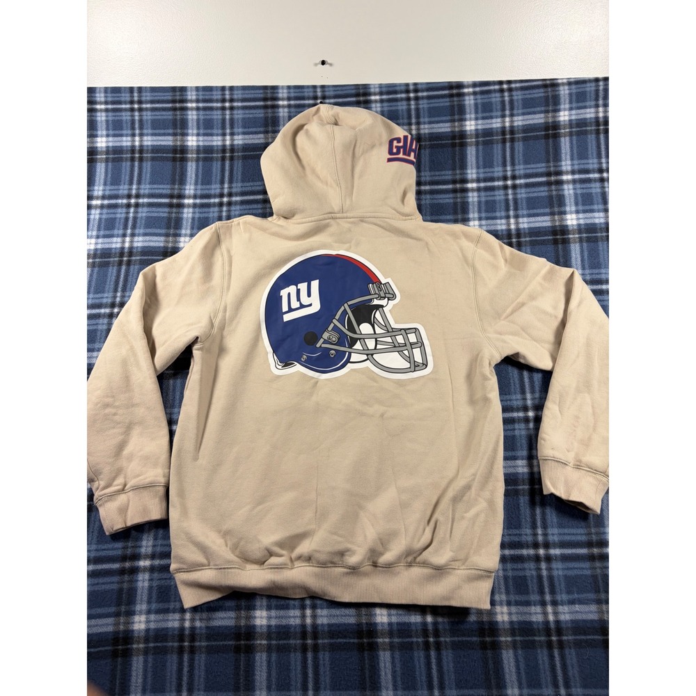 New Era NFL Team Apparel New York Giants Tan Hoodie Framed Logo Graphic Mens L - Picture 8 of 8